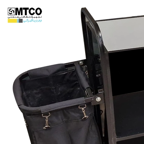 Hotel trolley TR-2030 3 سطل برزنتی ترولی هتلی TR 2030 مشکی